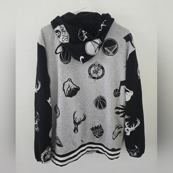 NBA All Star Game Teams Hoodie Mens Size Large Basketball Black White Logo - Picture 2 of 7